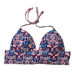 Aerie Halter Swimsuit Bikini Top Size XS Wireless Pushup Padded Triangle